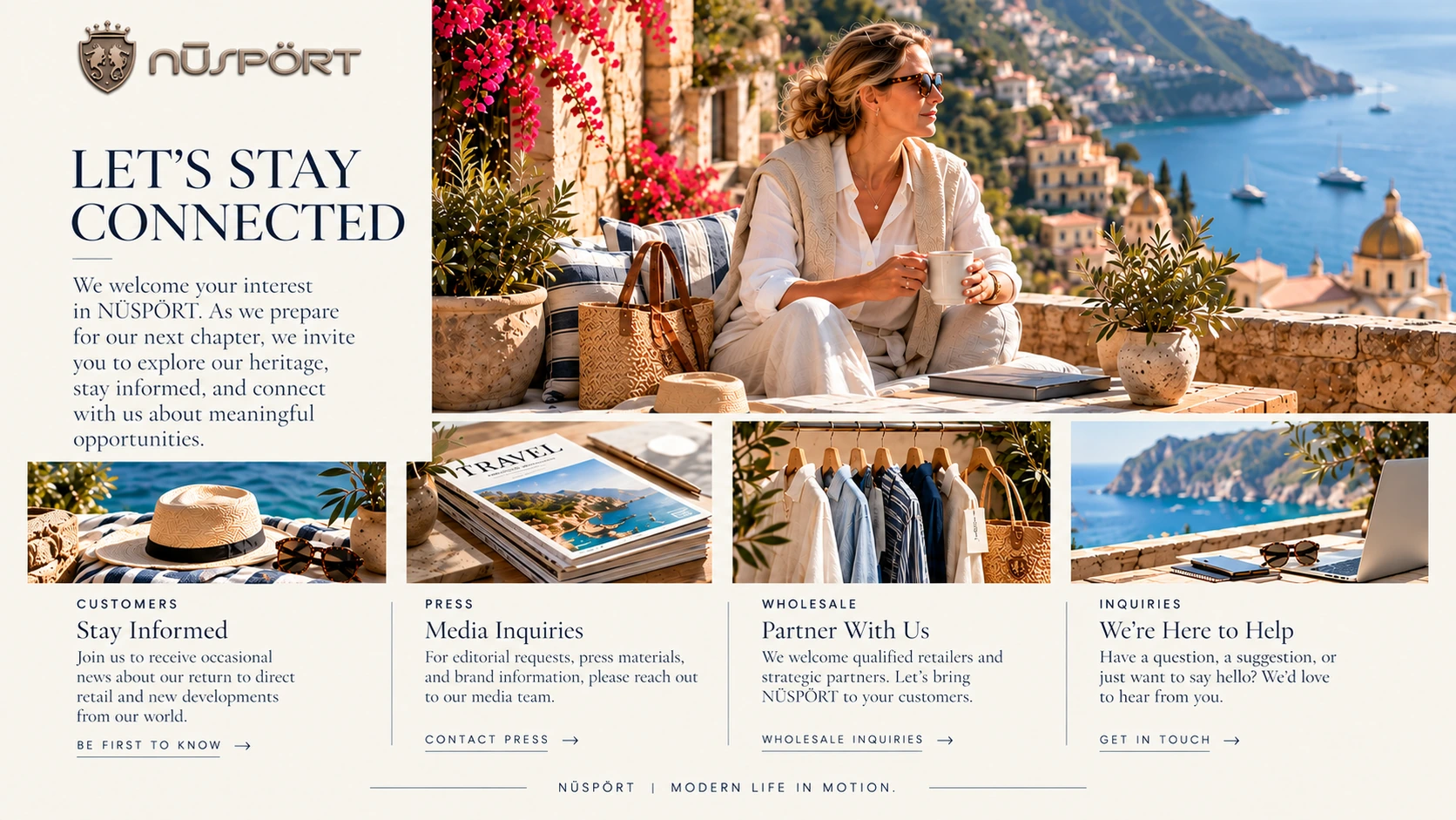NŪSPÖRT — Let’s Stay Connected: customers, press, wholesale and general enquiries