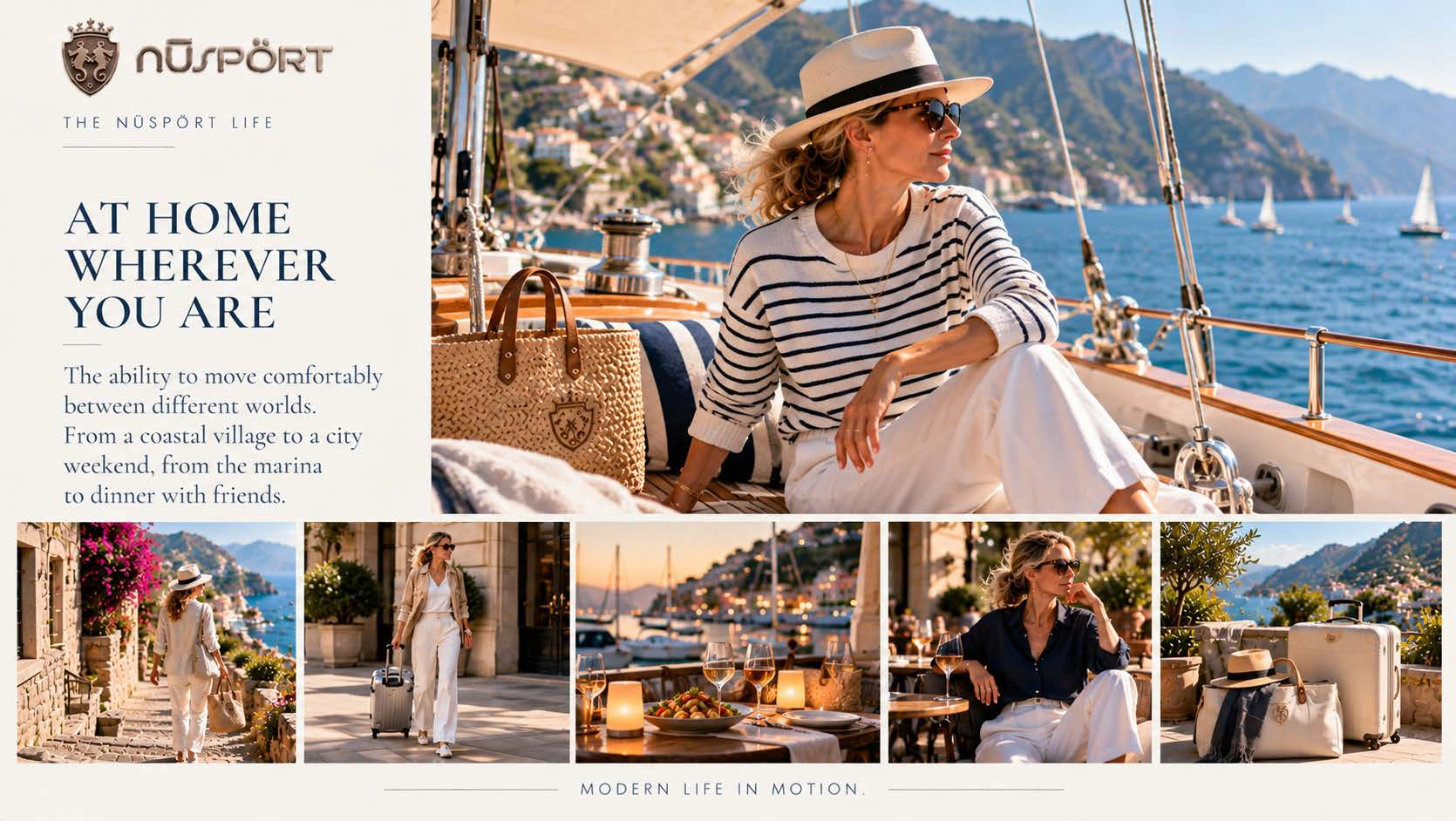 NŪSPÖRT editorial story: AT HOME WHEREVER YOU ARE