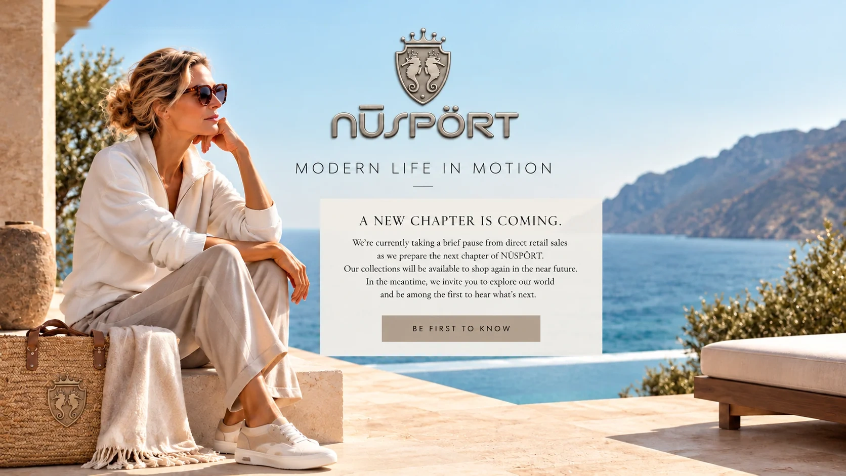 NŪSPÖRT. Modern Life in Motion. A new chapter is coming. Be first to know.