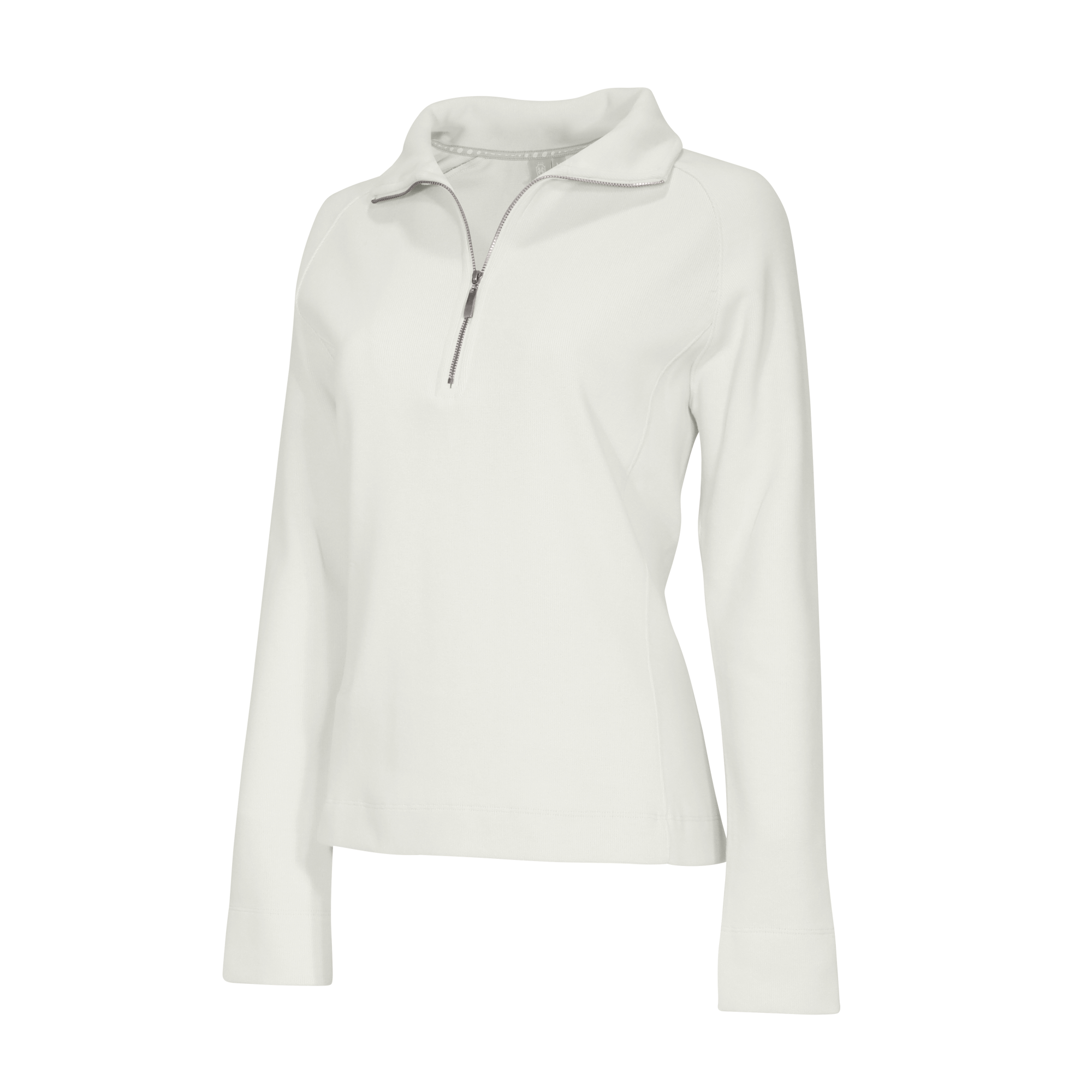 White Quarter-Zip Pullover